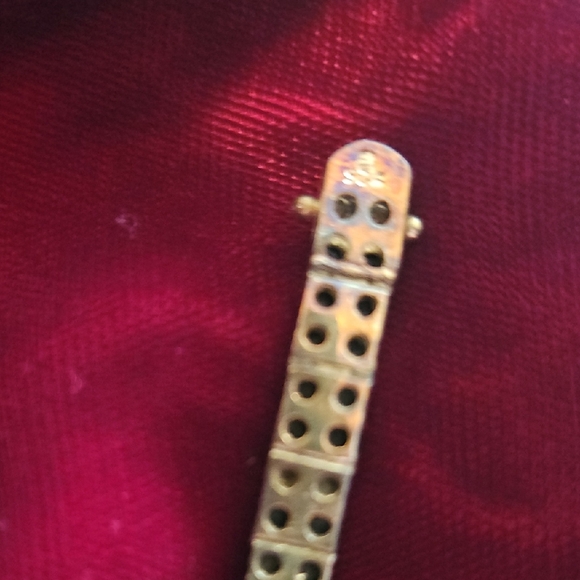 Silver and Black Tennis Bracelet with Classic Design - Picture 3 of 9